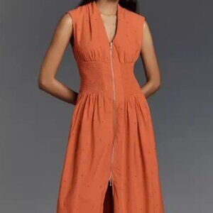 Anthropologie Tommie NWT Coral eyelet dress